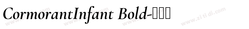 CormorantInfant Bold字体转换